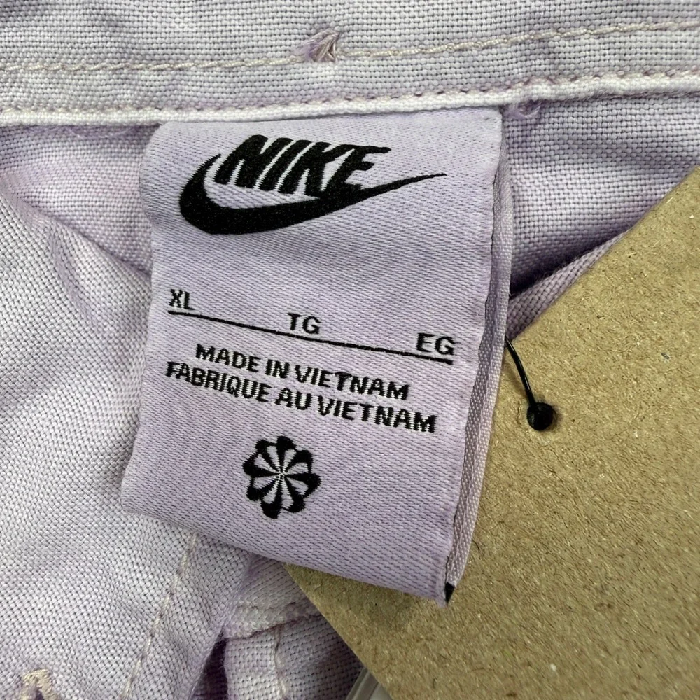 Nike Life Mens Size XL Oxford Shirt Purple‎ Loose Fit Specialty Dye HJ7270 NEW